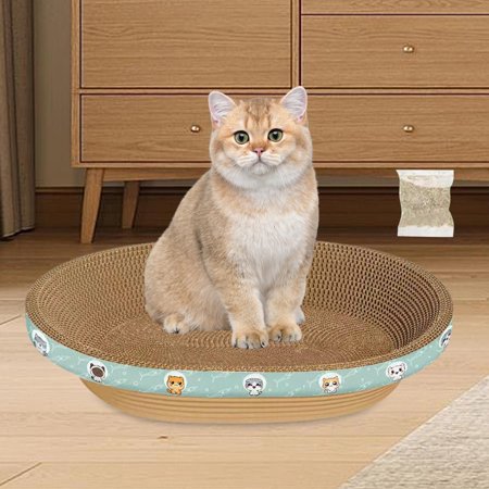 Tooyful Cat Scratcher Pad Cat Scratch Pad Furniture Protection Mat Scratch Bowl Cat Scratching Board for Small Medium Large Cats Kitten Pet Supplies