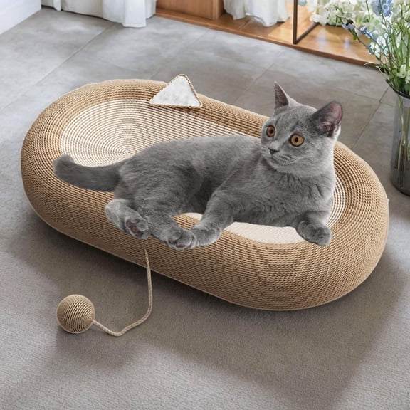 Tooyful Cat Scratching Board, Cat Sleeping Bed, Cat Training Toy, Furniture Protection for Kitten Sisal Cat Scratcher Board Sisal Cat Scratcher Pad Inner Single Color