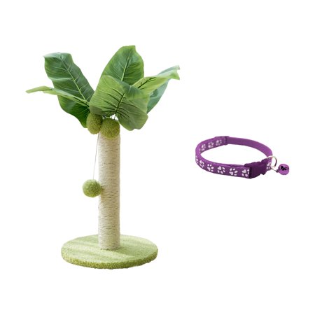 Tooyful Cat scratching posts,Cat scratching posts Cat Collar with Bell ,cute cat scratcher pole Scratch Post for kittens,indoor cats Sisal Hanging Balls Climbing Tree,Cat Necklace Sharpen Claw Post