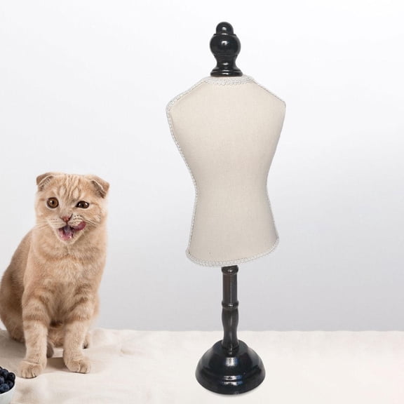 Tooyful Dog Dress Form Mannequin Stand Doll Dress Form Fashion with Base Pet Supplies Wood Pet Dress Display Holder for Cat Dog Clothes Doll Clothes Non Liftable