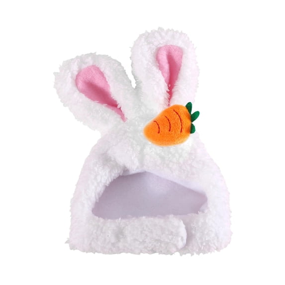 Tooyful Pet Bunny Hat Adorable Pet Headwear Headgear Costume Shaped Applies to Cats Kitten Puppy Small Dogs Perfect for Christmas Halloween Carrot