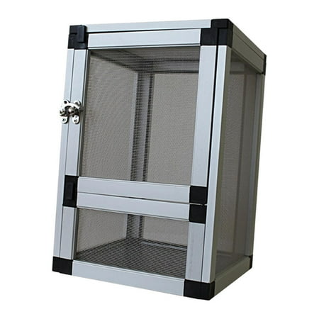Tooyful Reptiles Habitat Breeding Box Storage Portable Container Case Air Screen Cages Reptile Cage for Transport Hedgehogs Gecko Crickets Hamsters