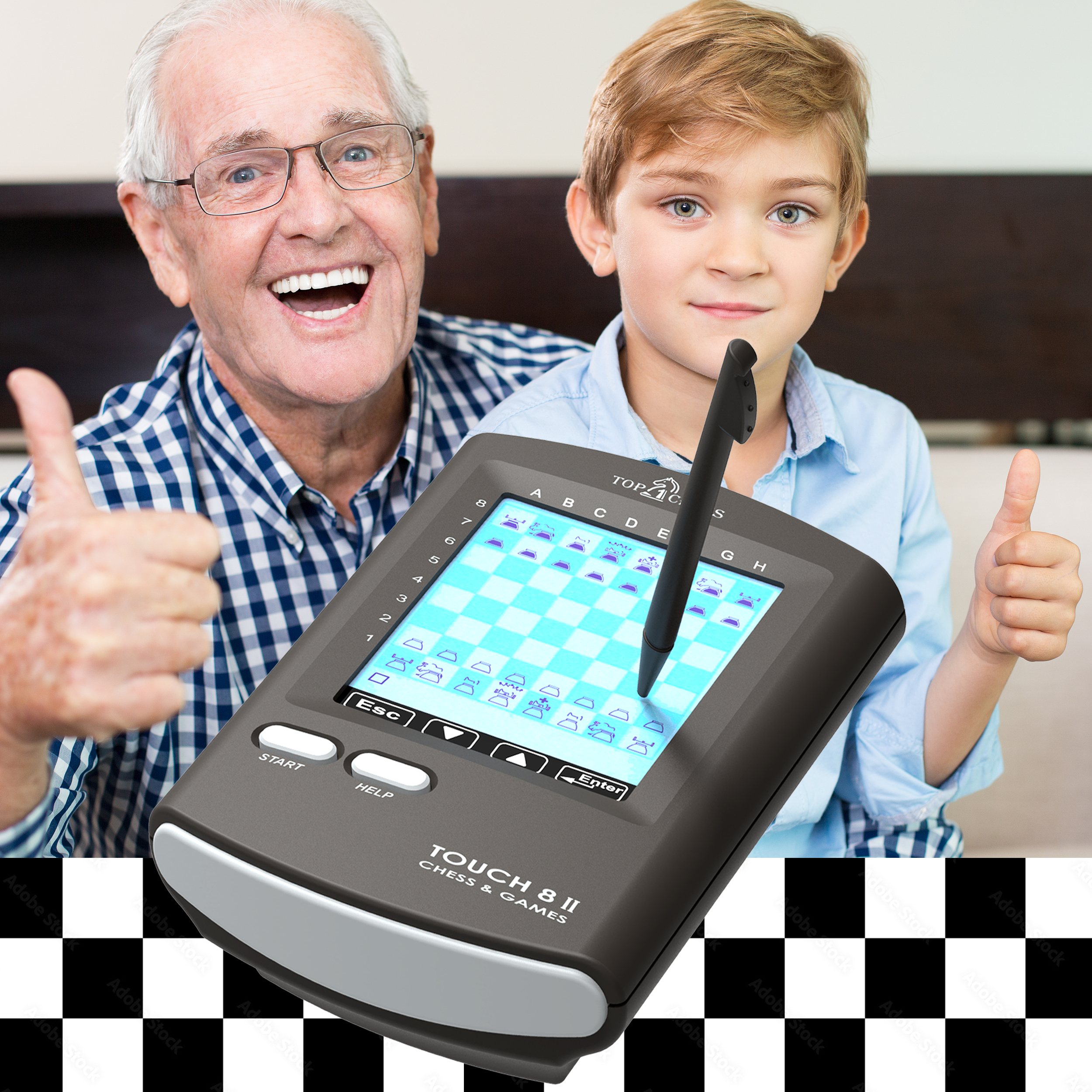 Top 1 Chess Touch Electronic Chess Game, Strategy Games Computer for Kids Improving Chess Skills, Portable Travel Chess Computer Set for Adults, Unique Chess Sets Pen with Large Display Gift - image 1 of 8
