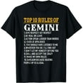thumbnail image 1 of Top 10 Rules Of Gemini May 21 - June 21 T-shirt T-Shirt, 1 of 3