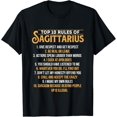 thumbnail image 1 of t-shirt Top 10 Rules Of Sagittarius - Zodiac Sign Birthday Horoscope T-Shirt mens，black，women，funny，men，journey，Crew Neck, Short Sleeve,printing, 1 of 4
