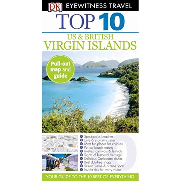 Pre-Owned Top 10 Us and British Virgin Islands [With Map] (Paperback) 0756685486 9780756685485
