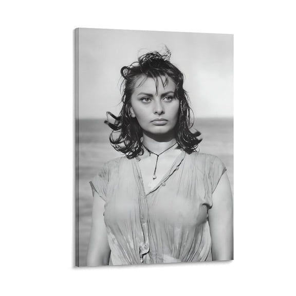 Top 25 Female Movie Stars Sophia Loren Sexy Poster Art Poster Canvas Painting Decor Wall Print Photo Gifts Home Modern Decorative Posters 24x36inch(60x90cm)