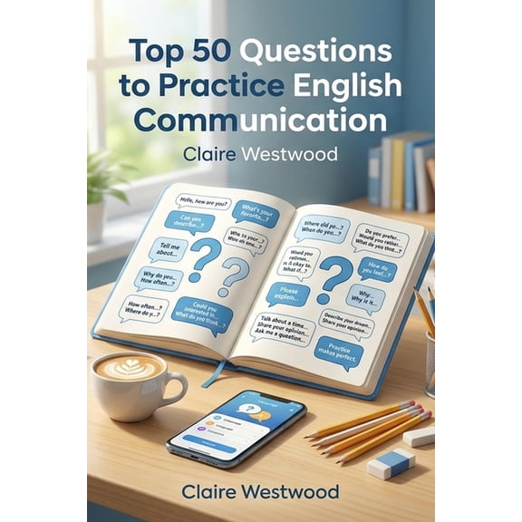 Top 50 Questions to Practice English Communication: Simple Speaking Prompts to Build Confidence, Fluency, and Everyday C, (Paperback)