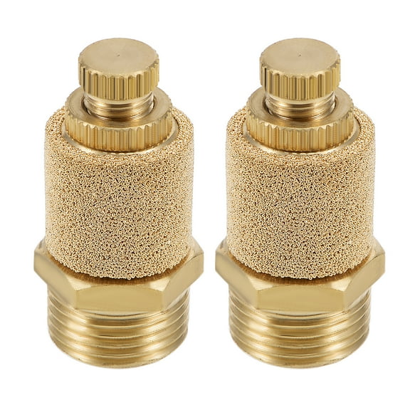 Top Adjustable Pneumatic Air Exhaust Muffler Copper 3/8 BSPT 19G 2pcs