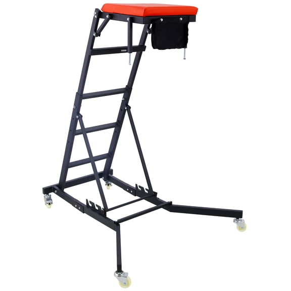 Top Automotive Creeper, Engine Creeper 42.5"-66", 330 LBS Capacity High Top Creeper, 4 Swivel Caster Wheels, Padded Deck, Foldable Creeper for Home Garage, Workshop Repair Maintenance,