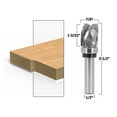 thumbnail image 1 of Top Bearing Ultra-Performance Compression Flush Trim Router Bit - 1/2" Shank - Yonico 33203, 1 of 1