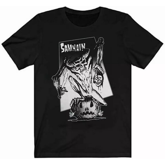 Top Best Samhain Punk Band T Shirt Black Size S M L 234XL