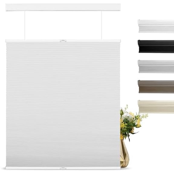 Top Down Bottom Up Cordless Cellular Shades Pull Down Blackout Room Darkening Window Shades Honeycomb Blinds for Windows and Skylights,White,45" W x 72" H$$Home Decor, Kitchen, & Other