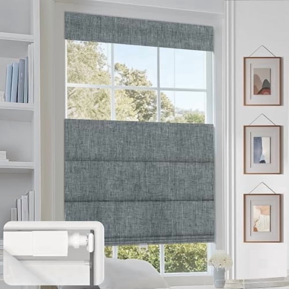 Top Down Bottom Up Cordless Roman Shades No Tools No Drill Blinds for Windows Shades for Indoor Windows Easy to Install,Blackout Gray,26" W x 36" H$$Home Decor, Kitchen, & Other