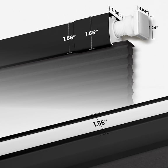 Top Down Bottom Up Day Night Cellular Blinds Cordless,No Tools No Drill Blinds for Windows,Blackout/Light Filtering Double Honeycomb Shades Dual Shades.Black.31 W x 72" H