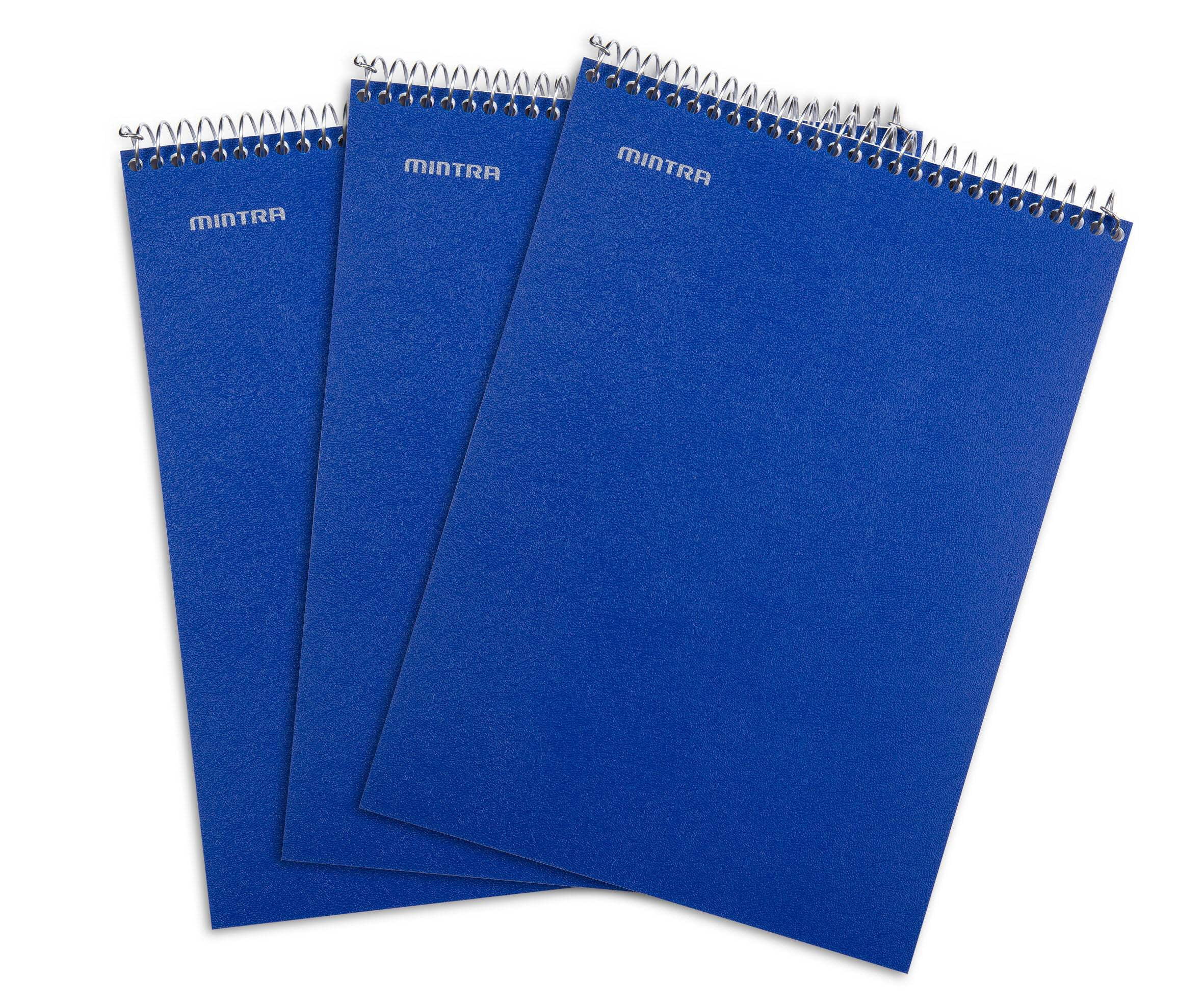 Top Bound Spiral Notebook (Blue, College Ruled 3pack)