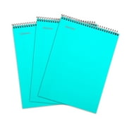 Top Bound Spiral Notebook (Teal, College Ruled 3pack)