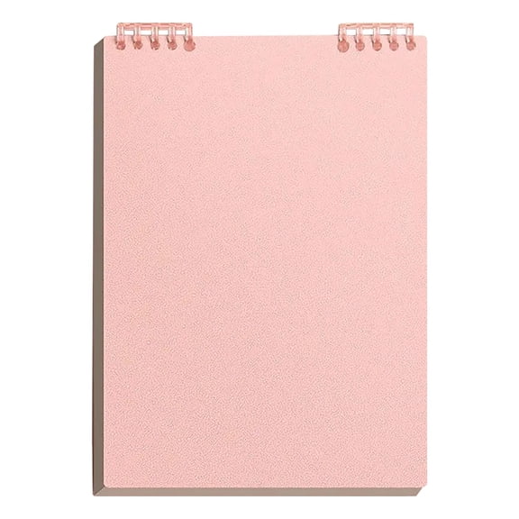 Top Bound Spiral Notebook,Thick Paper Hardcover Journal,College Ruled Notepad, Plastic Water-proof Cover,5.51x8.27 inch Hardcover Steno Pads,Plastic Hardcover Top Detachable Notebook (Pink)