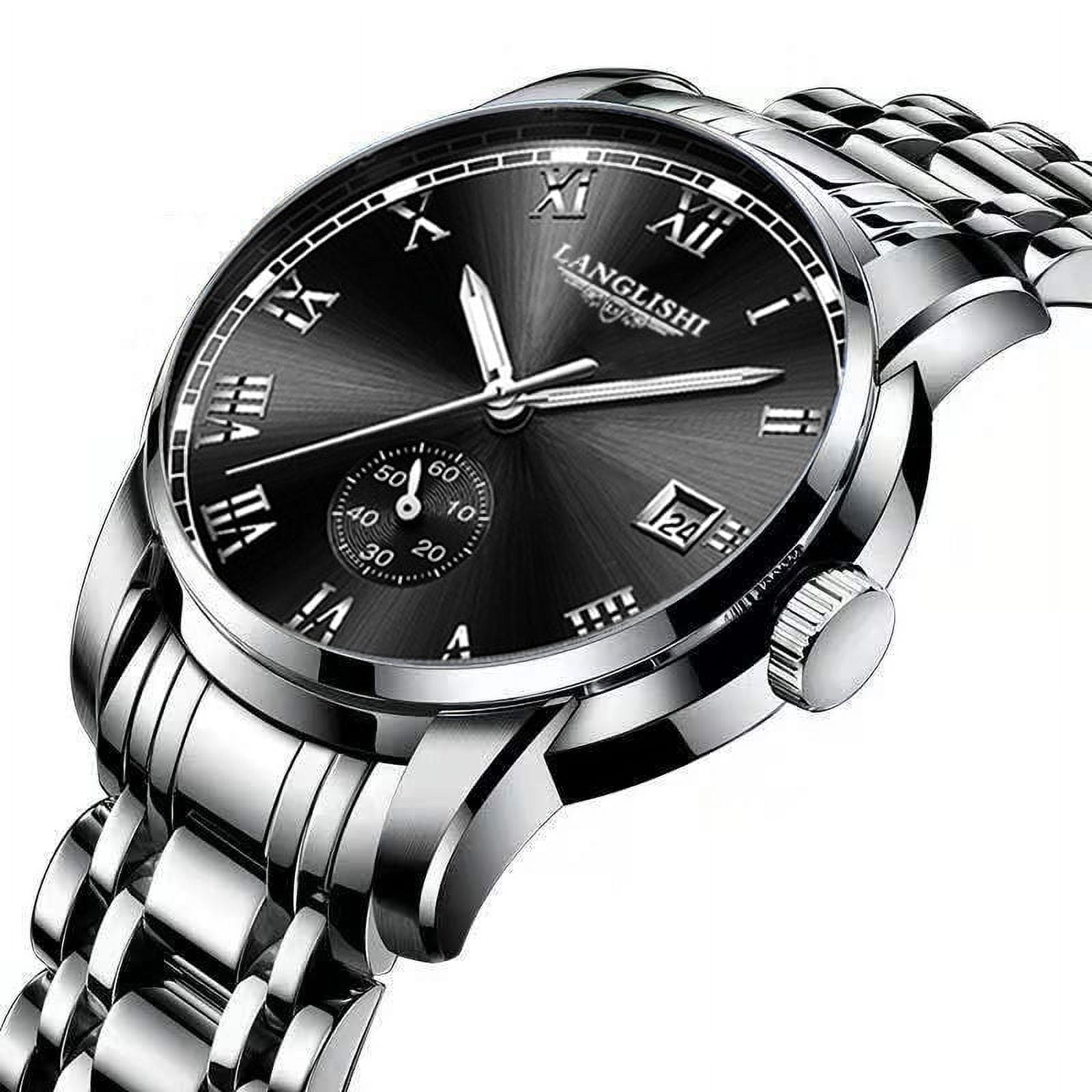 Reloj de hombre de acero inoxidable de moda Reloj de cuarzo con calendario  empresarial de lujo