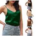 thumbnail image 1 of Top A Bretelles En Satin Pour Femme elegant Haut A Bretelles Avec Decollete En V Bretelles Reglables Top A Fines Bretelles Pour Femmes Big Tall Top Sports Top Women 25th Birthday Tops for Women Top, 1 of 5