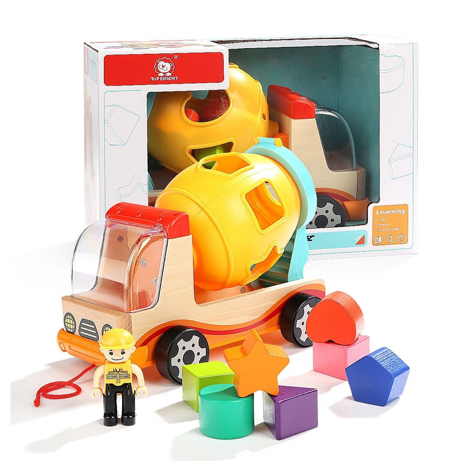 Top Bright - Mixer Truck with Shape Sorter for Toodlers Preschool Learning Toy - image 1 of 6