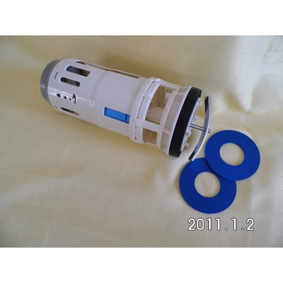 Top-Button Single Flush 3-inch Flush Valve, 9-inch Height with 2 Extra Silicone Seals