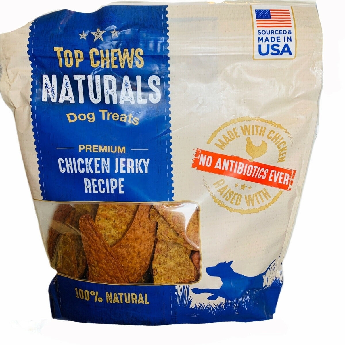 Top Chews 100 Natural Dog Treats Chicken Jerky Recipe 48 Ounce
