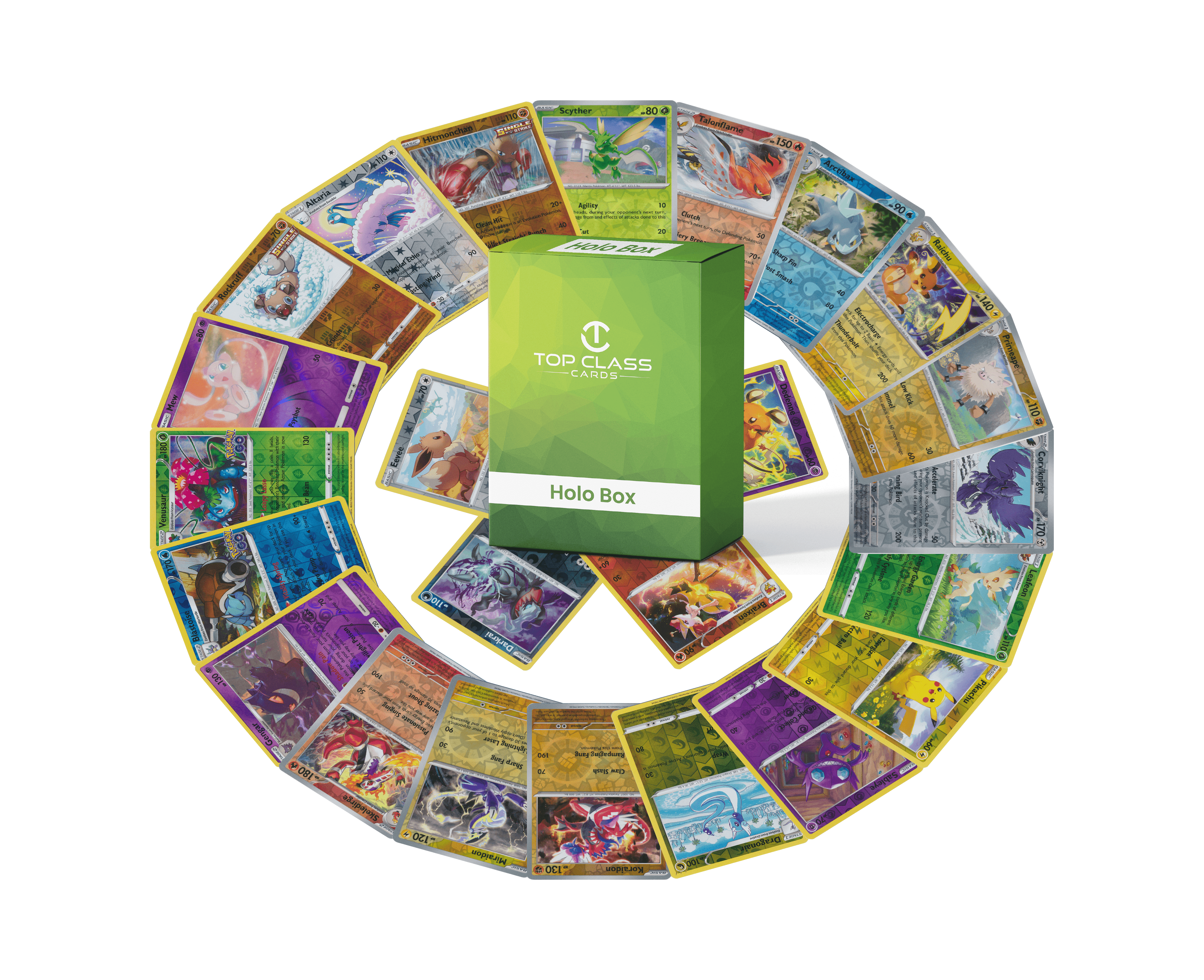 Top Class Cards | Holo Box | 25 Cards ALL Reverse Holographic | Holo Cards Guaranteed | Compatible with Pokemon Cards