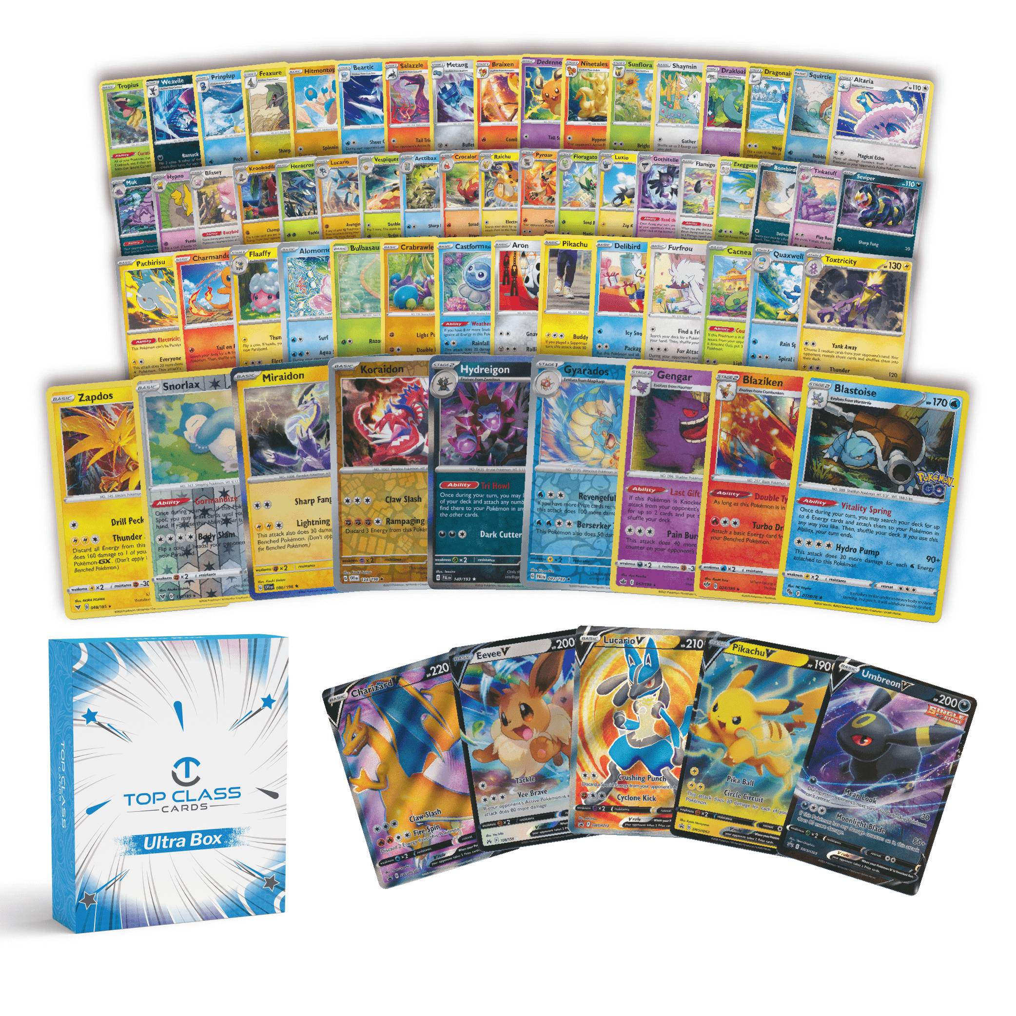 Ultra Rare Starter Bundle, 100+ Authentic Cards, 1x Ultra Rare Guaranteed, Legendary, VSTAR, VMAX, V, GX, or EX, Plus Bonus 10x Holos or Rares