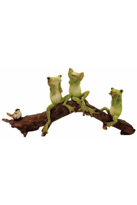 Enchanted Story Fairy Garden 3 No Evils Frogs Outdoor Statue