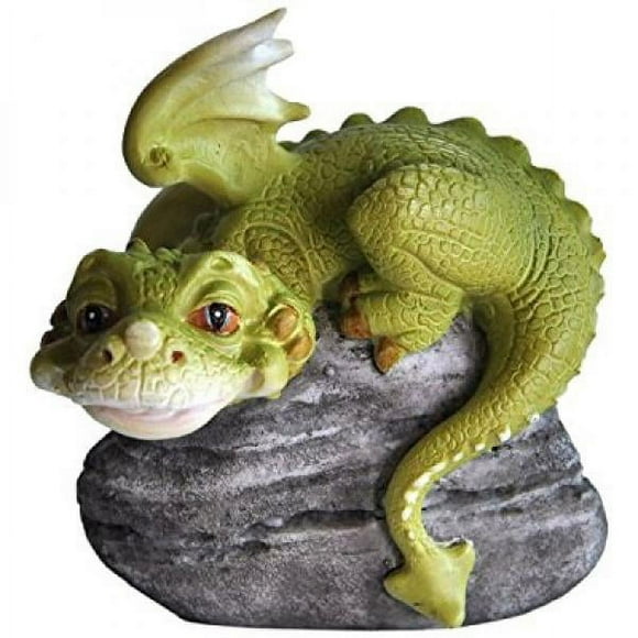 Top Collection Miniature Fairy Garden and Terrarium Hear No Evil Dragon Statue