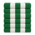 thumbnail image 1 of Top Cotton Cotton Beach Towels, Pack of 6 - 30"x60" Quick Dry Towels for Beach, Pool, Gym & Bathroom - Oversized Terry Cabana Striped Towels (Parrot Green), 1 of 7