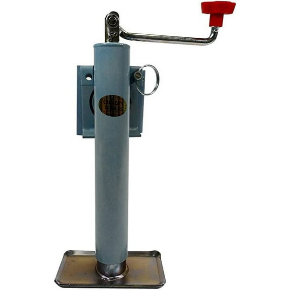 Top Crank Trailer Boat Jack with Foot Topwind Crank Side Mount Crank Jack Weld Type (2000lbs Capacity)