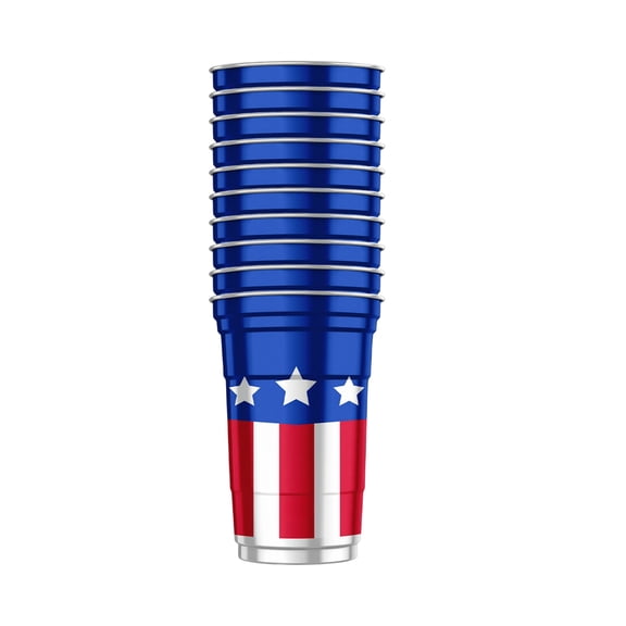Top Cup America's 250th Birthday 20 oz Reusable Aluminum Party Cups (10PC)