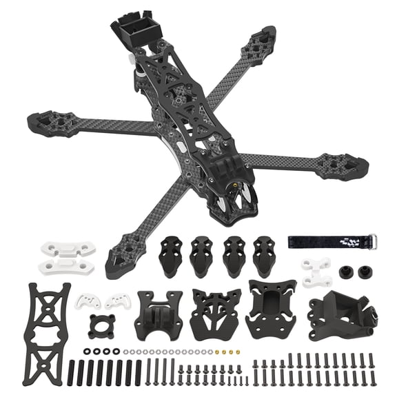 5-Inch FPV Racing Drone Frame Kit, Crash-Resistant Symmetrical XH Design, Durable 3K Carbon Fiber Construction