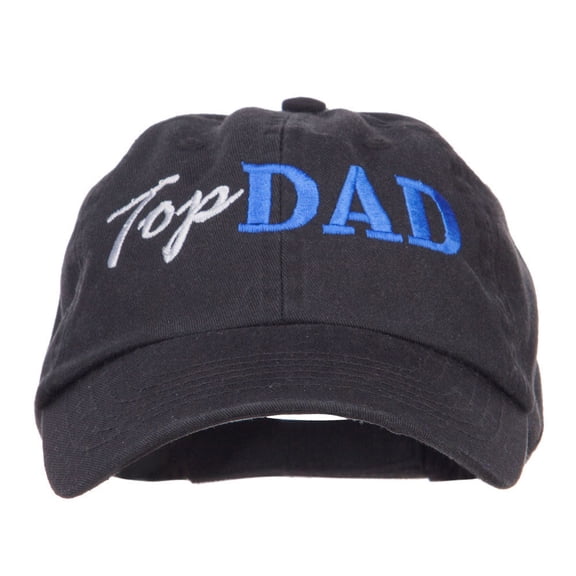 Top Dad Letters Embroidered Low Profile Cap - Black OSFM