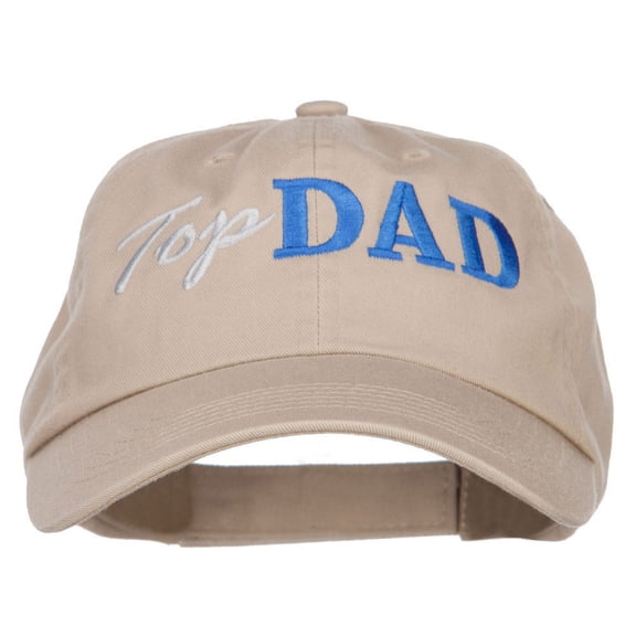 Top Dad Letters Embroidered Low Profile Cap - Khaki OSFM