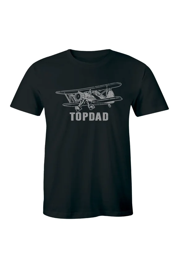 Top Dad With Vintage Airplane Aviation Inspired Father Tribute Unisex T-Shirt, up to size 5XL