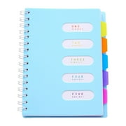 Top Discount! Pedty 5 Subject Notebook Large Notebook with Dividers Notebooks for Work Multi Subject Notebook with 5 Tabs Organizer Notebooks for Note Taking Schoolnotebook Notepad Blue