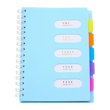 Top Discount! Pedty 5 Subject Notebook Large Notebook with Dividers Notebooks for Work Multi Subject Notebook with 5 Tabs Organizer Notebooks for Note Taking Schoolnotebook Notepad Blue