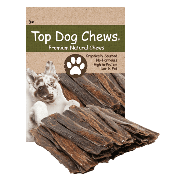 Top Dog Chews - AIF410" - 12" Roasted Taffy, 30 Pack, Beef Jerky Dental Treats for Dogs (30 Pack, Roasted)
