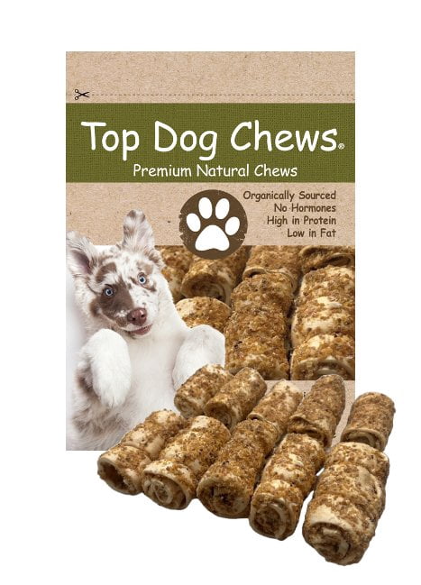Top Dog Chews Mini Cheek Rolls 3 Bully Dusted - 10 Pack
