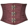 thumbnail image 1 of Top Drawer Brown Brocade Steel Boned Mini Cincher w/Clasps, 1 of 2
