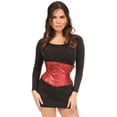 thumbnail image 1 of Top Drawer Cherry Bomb Glitter Steel Boned Mini Cincher, 1 of 3