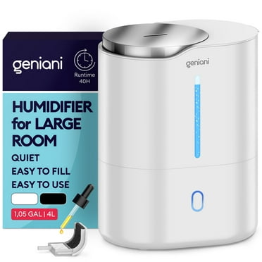 𝐋𝐚𝐫𝐠𝐞 𝐂𝐚𝐩𝐚𝐜𝐢𝐭𝐲 Top Fill Cool Mist Large Humidifier & Essential Oil Diffuser for Home - Smart Aroma Ultrasonic Air Humidifier for Bedroom, Baby, Kids, Plants - Auto Shut Off, 376 sqf
