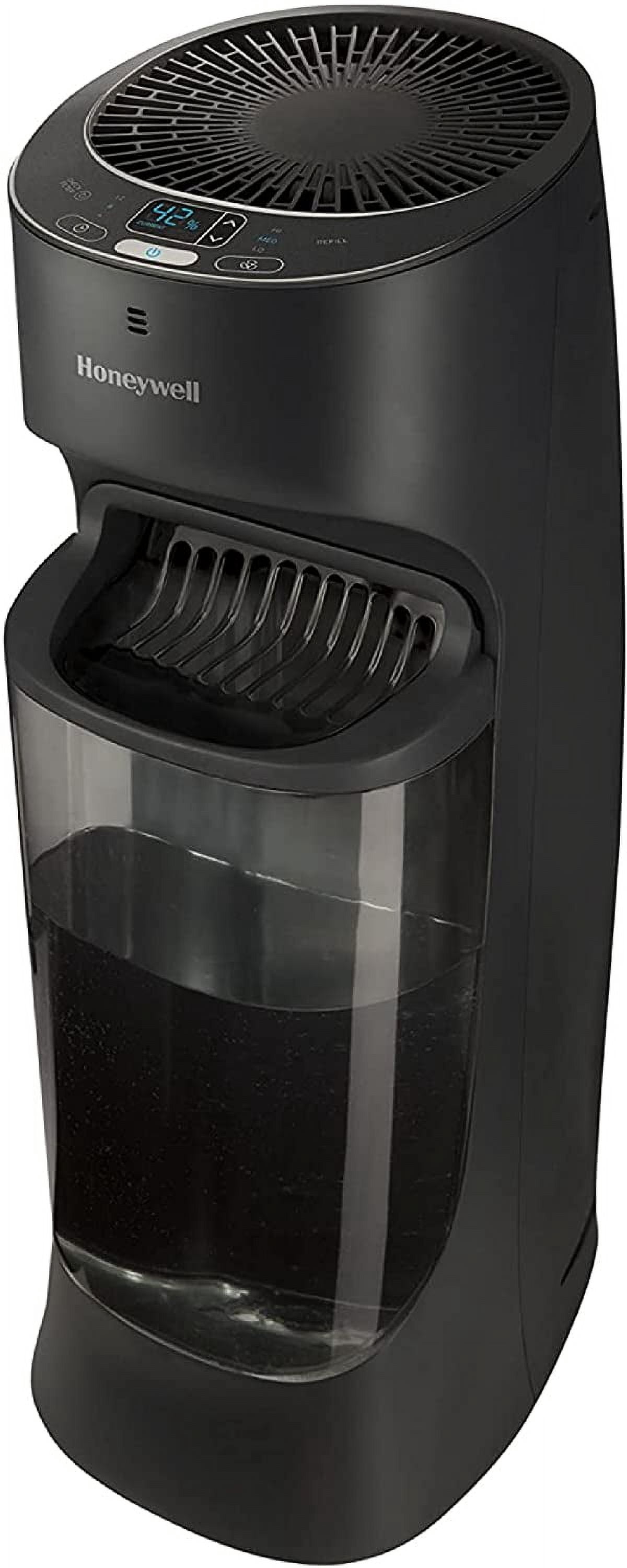 Top Fill Tower Humidifier, Digital Humidistat, Black – Cool Mist Humidifiers for Bedroom, Home or Office with Space-Saving Design