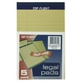 thumbnail image 1 of Top Flight Legal Pads, 5 x 8 Inches, 0.375 Inch Rule, Canary, 50 Sheets per Pad, 5 Pads per Pack (4513105), 1 of 2