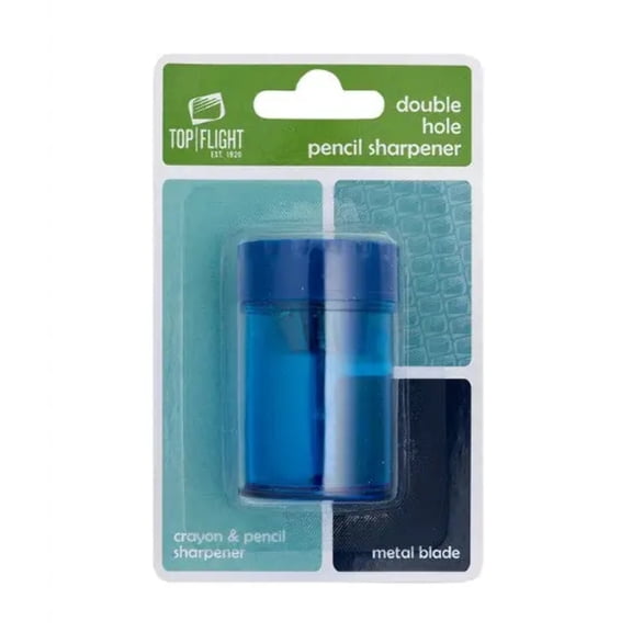 Top Flight Pencil & Crayon Sharpener, Double Hole