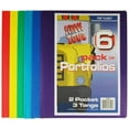 thumbnail image 1 of Top Flight Two Pocket Portfolio with Tangs, Assorted Colors, 6 Pack (4660255) 1 Pack, 1 of 2