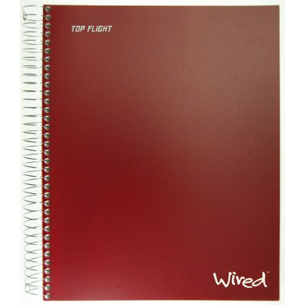 Top Flight Wired 5 Subject Wirebound Notebook College Rule Color May Vary (Pack of 2)